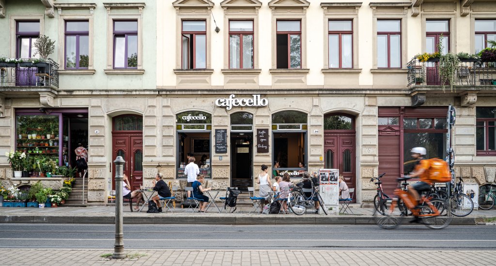 Neustadt Dresden, bezienswaardigheden: Café Cello (foto: Sebastian Weingart)