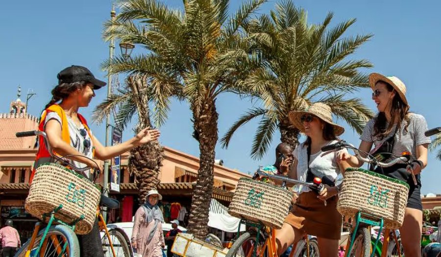 Fietsen in Marrakech, foto met dank aan Baja Bikes