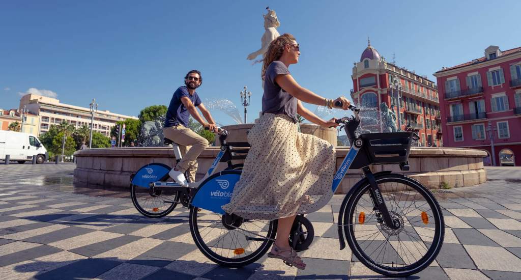 Fietsen in Nice, fietshuur Nice (foto met dank aan Velo Bleu) | Mooistestedentrips.nl