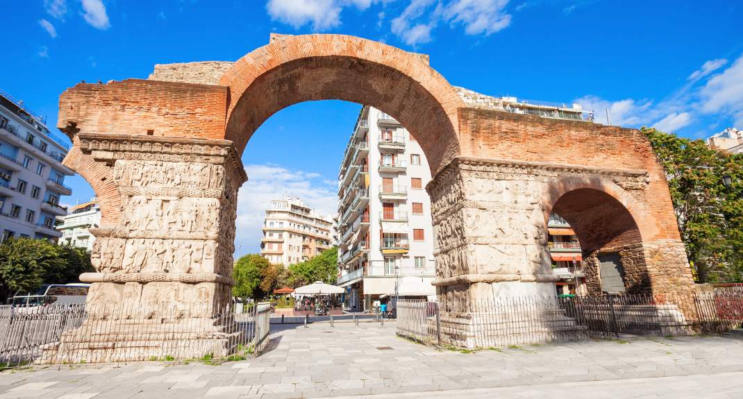 Stedentrip Thessaloniki, de arcadeboog van Galerius | Mooistestedentrips.nl