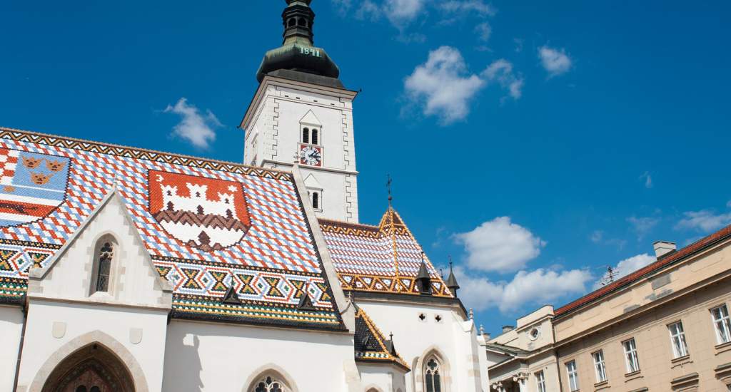 Fietsen in Zagreb (Baja Bikes Zagreb): St. Marcuskerk | Mooistestedentrips.nl