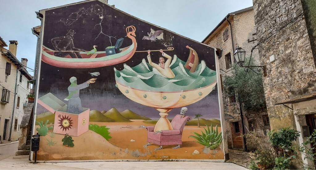 Street art in Vodnjan, Kroatië | Mooistestedentrips.nl